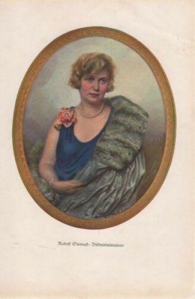 1927 - Rudolf Sternad: Bildnisminiature, alter Druck